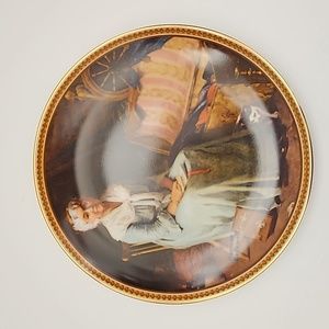Edwin M Knowles China Reminiscing in the Quiet Norman Rockwell Porcelain Plate